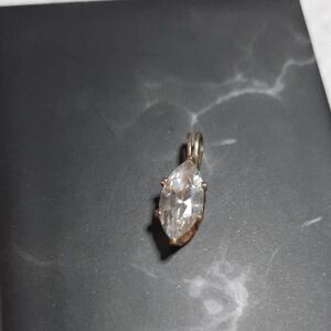 Gold and Silver Marquise Pendant